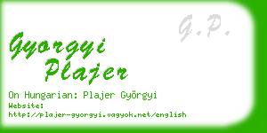 gyorgyi plajer business card