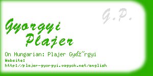 gyorgyi plajer business card